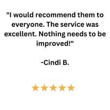 Test Review "I would recommend them to everyone. The service was excellent. Nothing needs to be improved!"